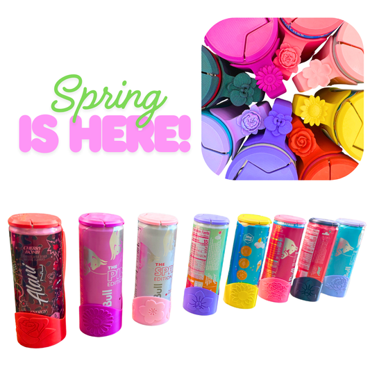 12oz Slim Can Clutch Spring Flower Collection