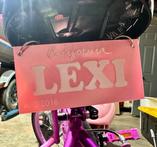 Customizable Bicycle License Plates