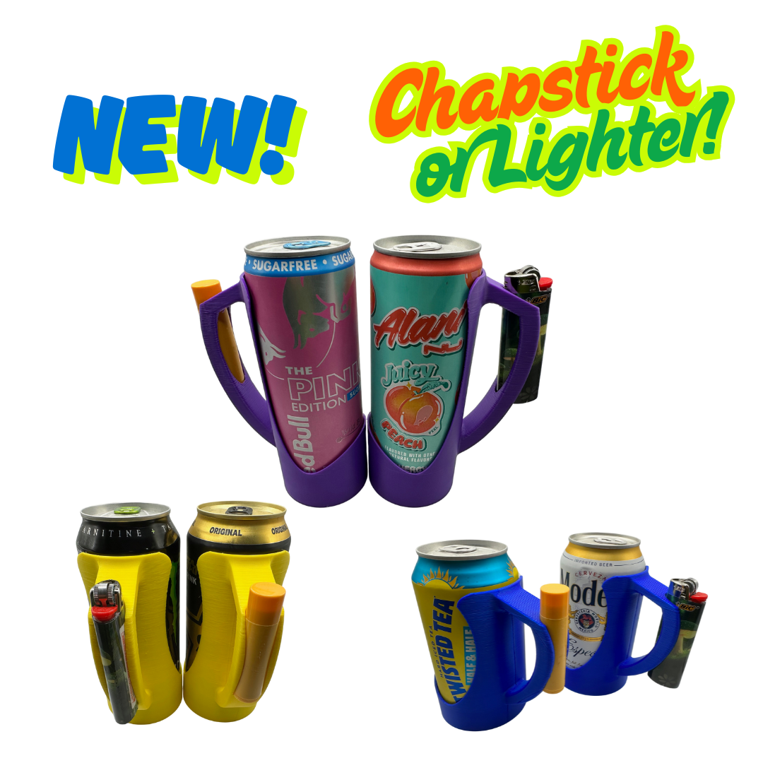 Viral Can Holders with Chapstick or Lighter Holder