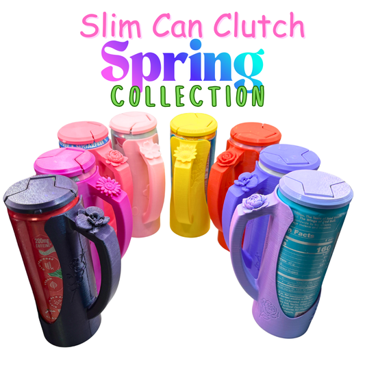 12oz Slim Can Clutch Spring Flower Collection