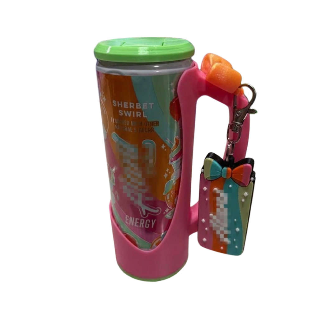 Slim Can Clutch B.A.B.E. (Big Accent Bow Edition) 12oz Slim Can Holder with can lid cover and optional matching Tab Opener Alani Flavors