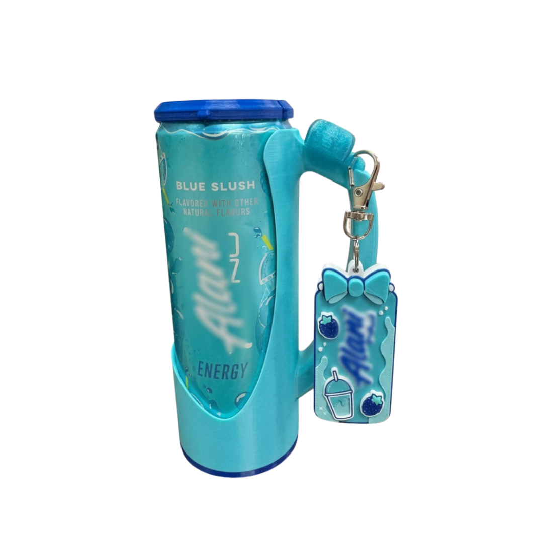 Slim Can Clutch B.A.B.E. (Big Accent Bow Edition) 12oz Slim Can Holder with can lid cover and optional matching Tab Opener Alani Flavors