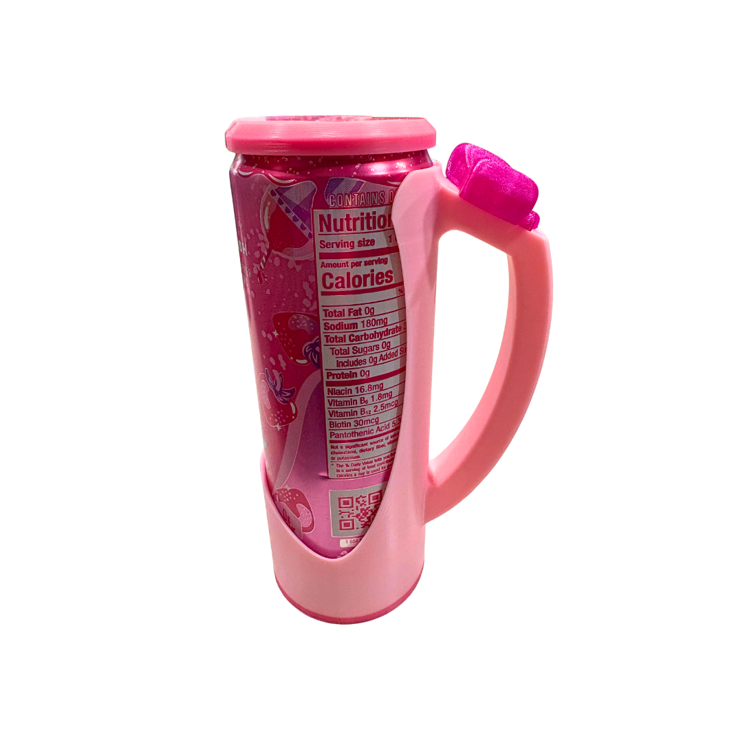 Slim Can Clutch B.A.B.E. (Big Accent Bow Edition) 12oz Slim Can Holder with can lid cover and optional matching Tab Opener Alani Flavors