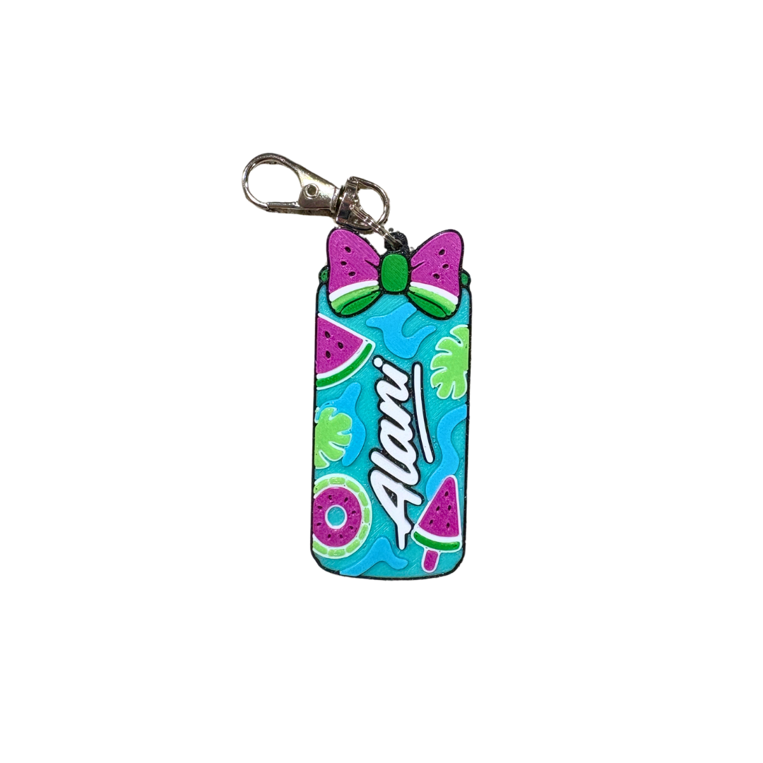 Slim Can Clutch B.A.B.E. (Big Accent Bow Edition) 12oz Slim Can Holder with can lid cover and optional matching Tab Opener Alani Flavors