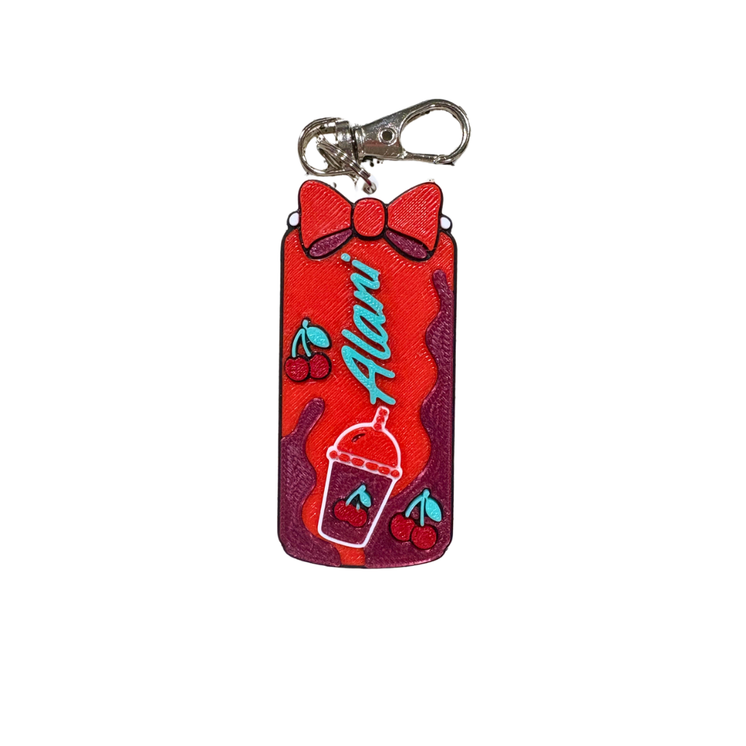 Slim Can Clutch B.A.B.E. (Big Accent Bow Edition) 12oz Slim Can Holder with can lid cover and optional matching Tab Opener Alani Flavors