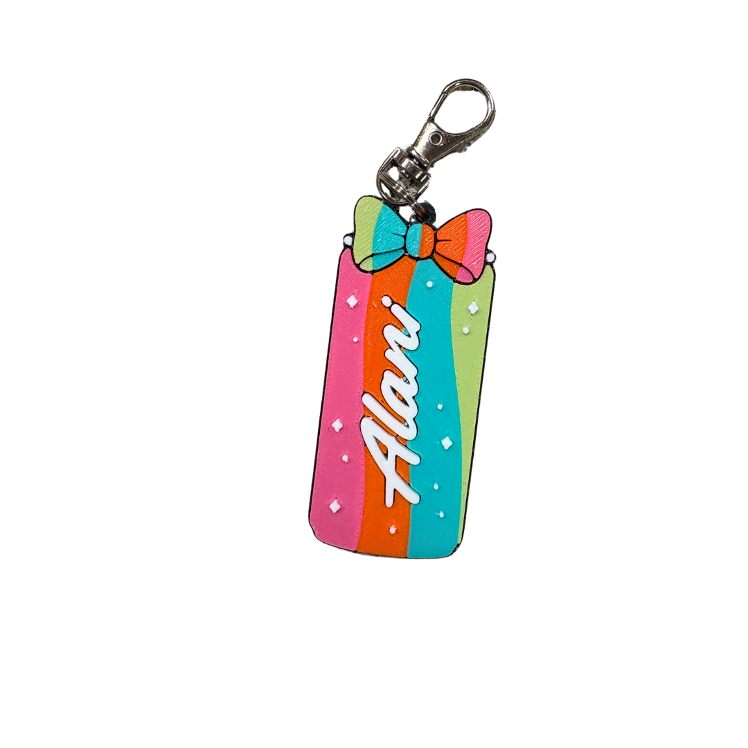 Slim Can Clutch B.A.B.E. (Big Accent Bow Edition) 12oz Slim Can Holder with can lid cover and optional matching Tab Opener Alani Flavors