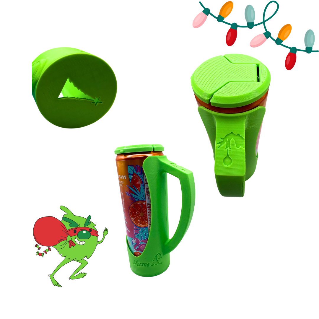 Holiday Slim Can Clutch Can Holder with Lid