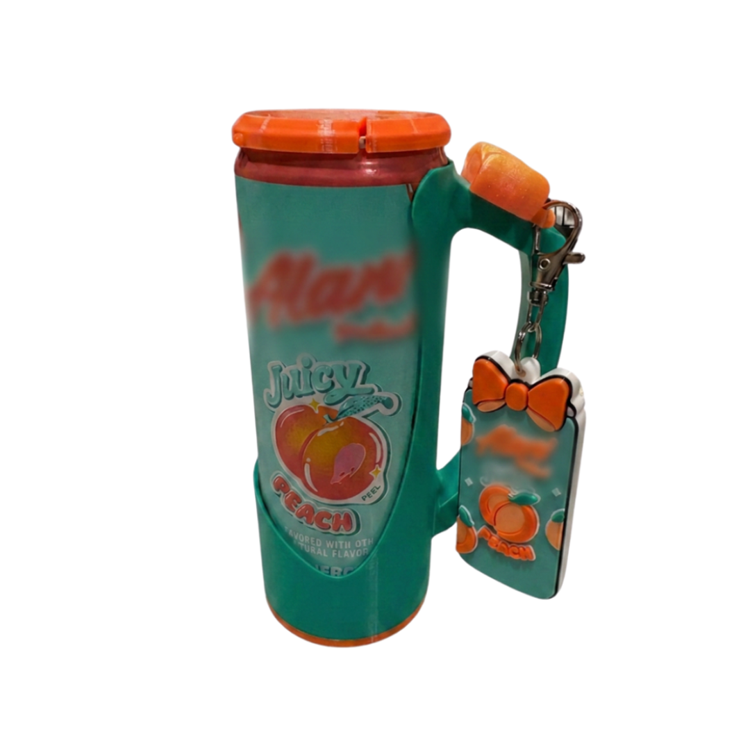 Slim Can Clutch B.A.B.E. (Big Accent Bow Edition) 12oz Slim Can Holder with can lid cover and optional matching Tab Opener Alani Flavors