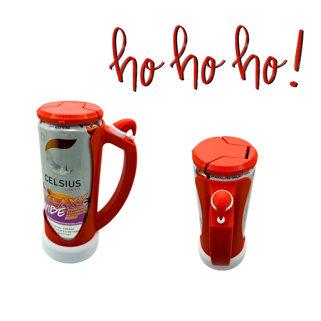 Holiday Slim Can Clutch Can Holder with Lid