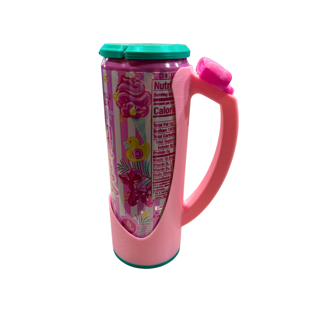 Slim Can Clutch B.A.B.E. (Big Accent Bow Edition) 12oz Slim Can Holder with can lid cover and optional matching Tab Opener Alani Flavors