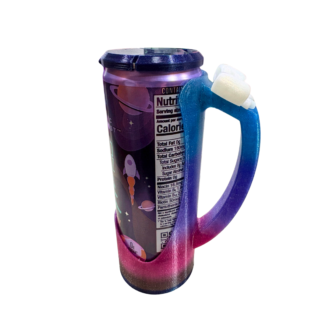 Slim Can Clutch B.A.B.E. (Big Accent Bow Edition) 12oz Slim Can Holder with can lid cover and optional matching Tab Opener Alani Flavors