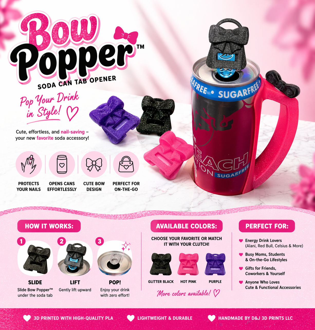 🎀 Bow Popper™ Soda Can Tab Opener