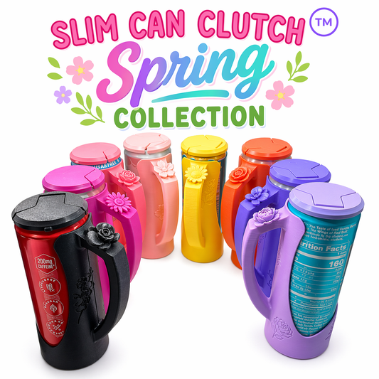 12oz Slim Can Clutch Spring Flower Collection