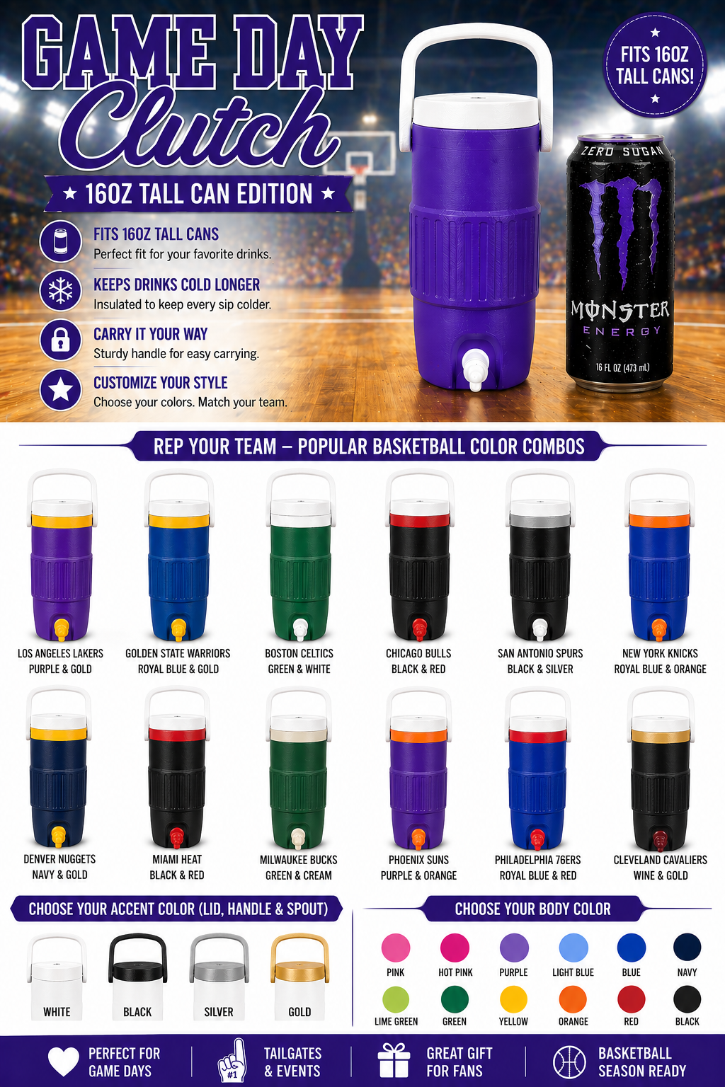 Game Day Clutch™ – 16oz Tall Can Edition