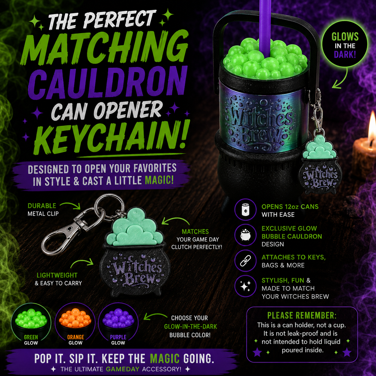 Game Day Clutch – Witch's Brew Exclusive Edition 12oz Slim Can, 12oz Regular Can and 16oz Tall Can
