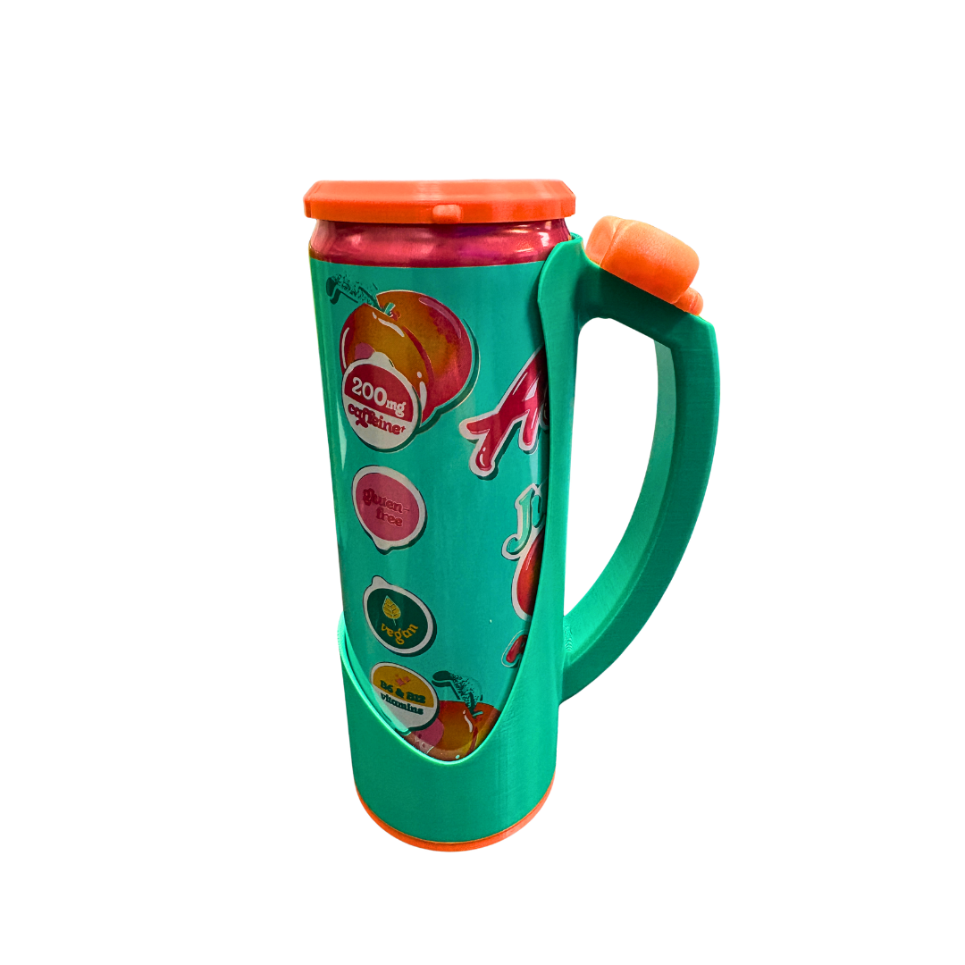 Slim Can Clutch B.A.B.E. (Big Accent Bow Edition) 12oz Slim Can Holder with can lid cover and optional matching Tab Opener Alani Flavors