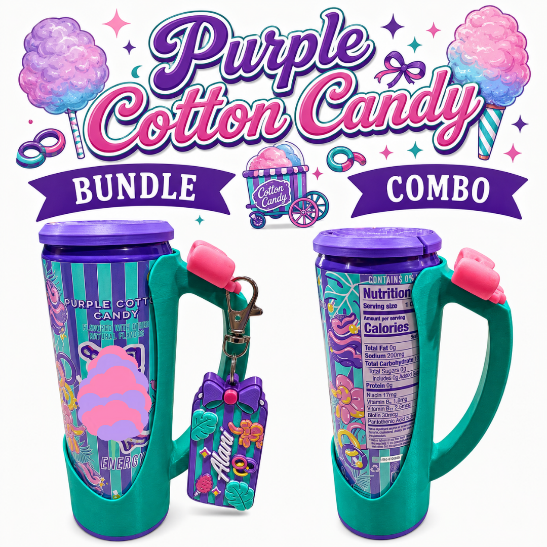Slim Can Clutch B.A.B.E. (Big Accent Bow Edition) 12oz Slim Can Holder with can lid cover and optional matching Tab Opener Alani Flavors