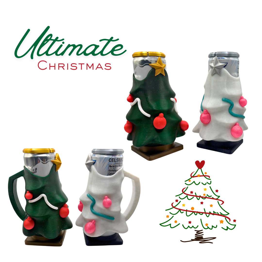 Holiday Slim Can Clutch Can Holder with Lid