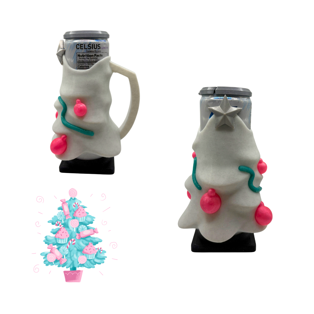 Holiday Slim Can Clutch Can Holder with Lid