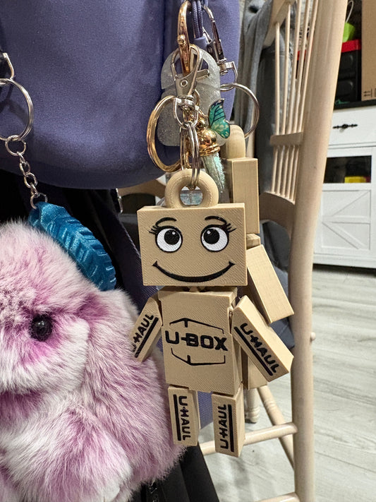 U-Haul Box Man and Box Girl Keychains