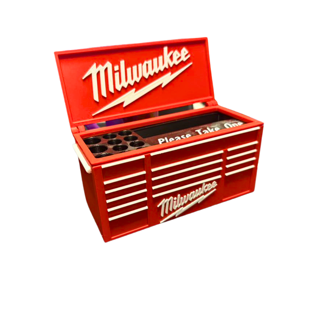 Mini Toolbox Pen and Business Card Holder