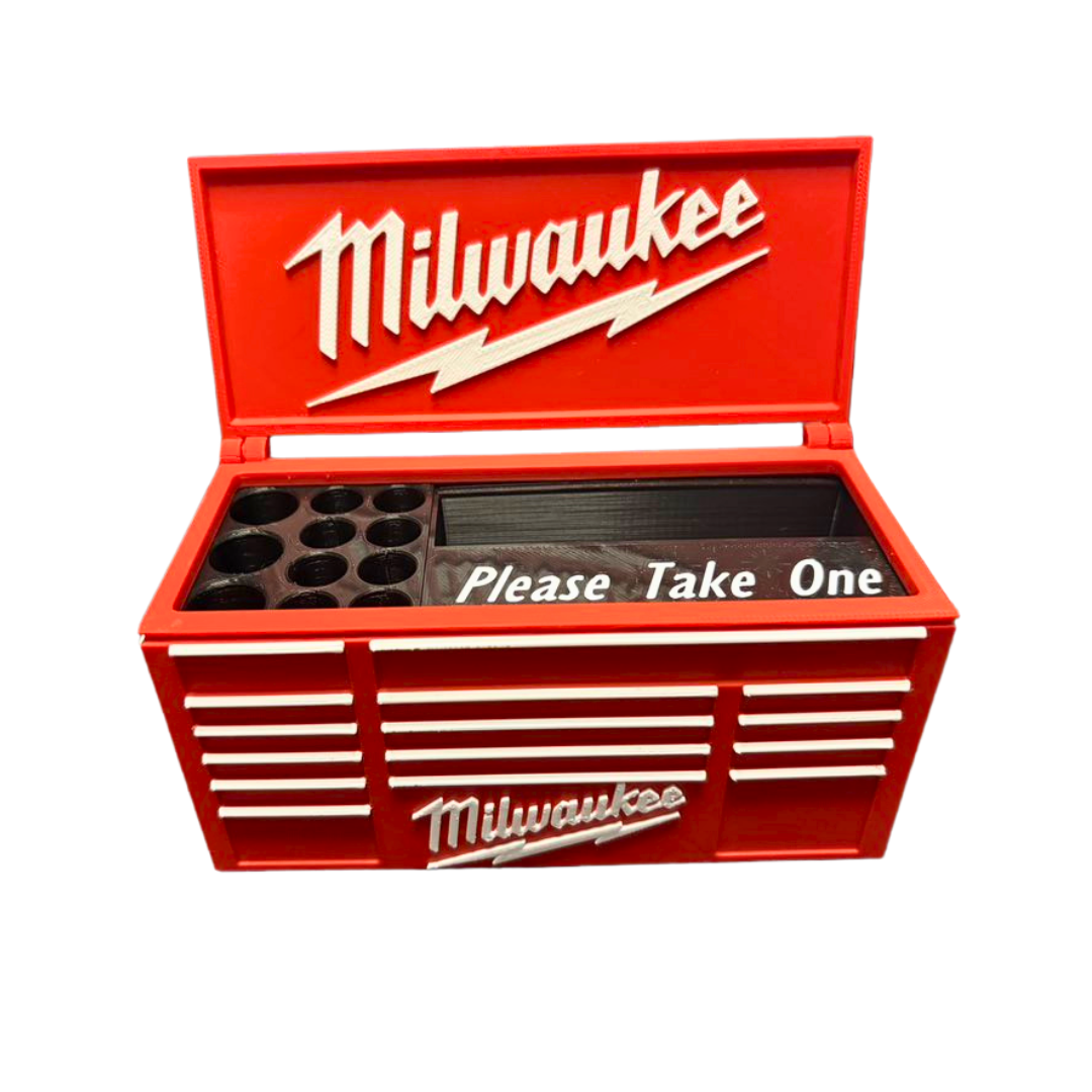 Mini Toolbox Pen and Business Card Holder