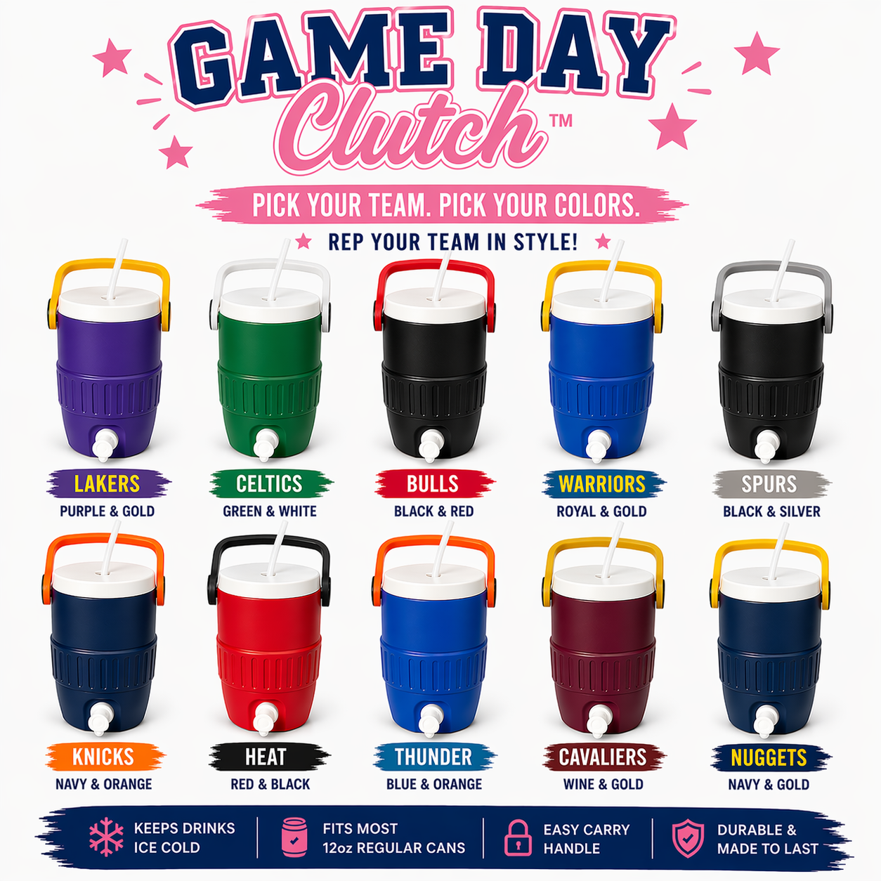 Game Day Clutch - 12oz Regular Can Sports Cooler Can Holder