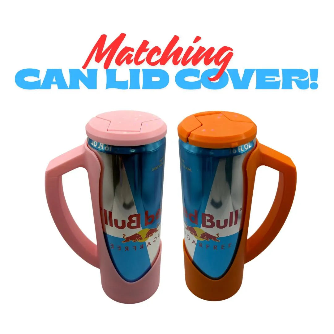 16oz Red Bull Can Clutch Holder with matching Lid Cover