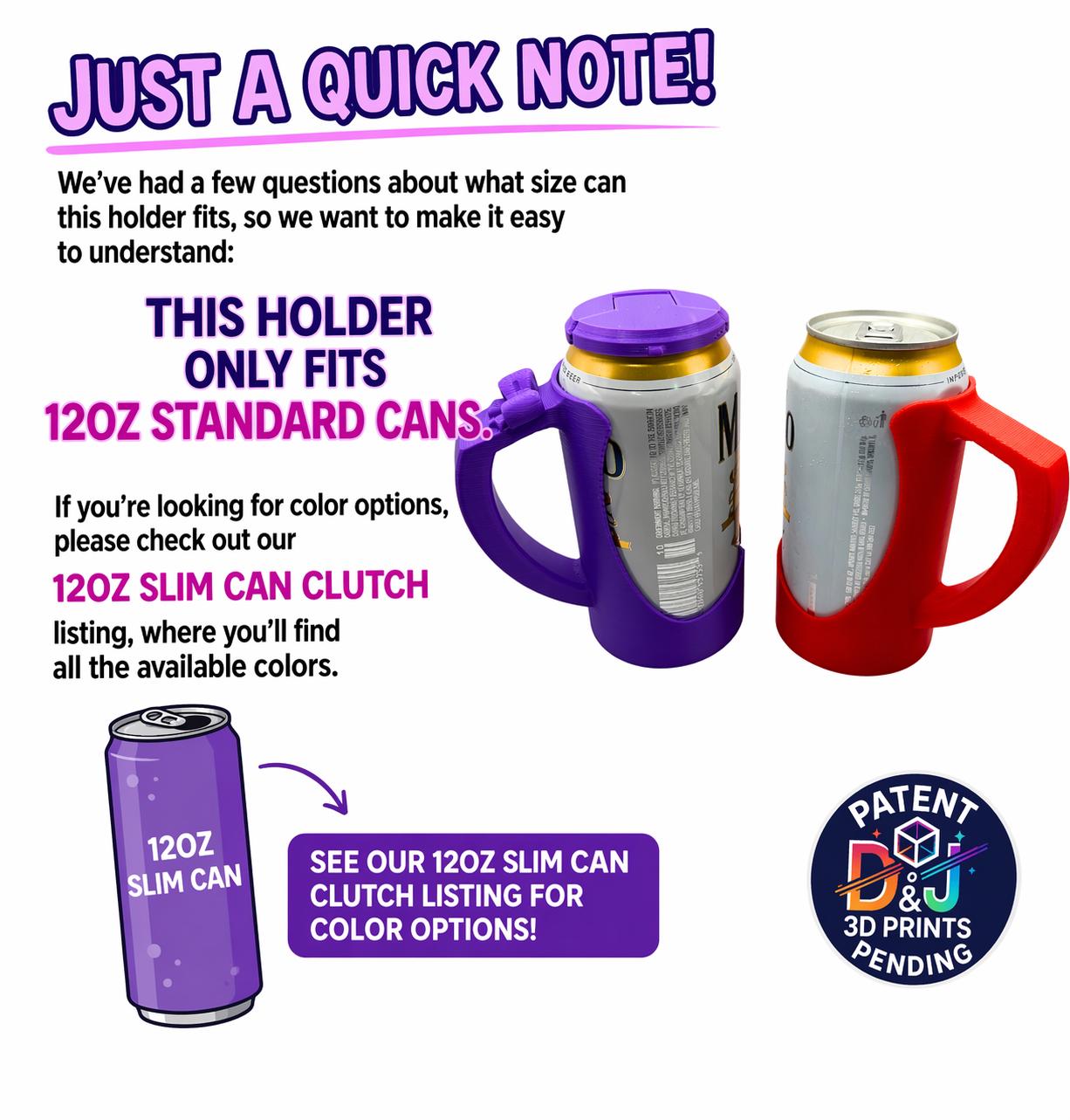 12oz  Regular Can Clutch and Lid Combo